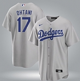 Men & Women & Youth Los Angeles Dodgers 17 Shohei Ohtani Gray Cool Base Stitched Jersey,baseball caps,new era cap wholesale,wholesale hats